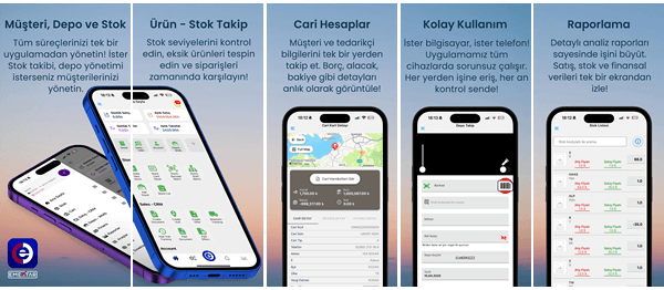 Emektar mobil uygulama ekranları
